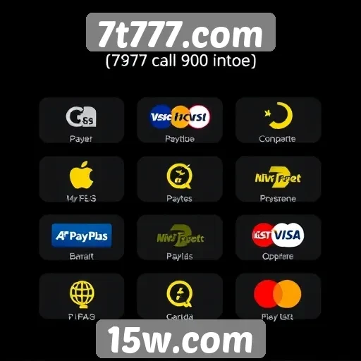 Métodos de pagamento aceitos por 7t777.com